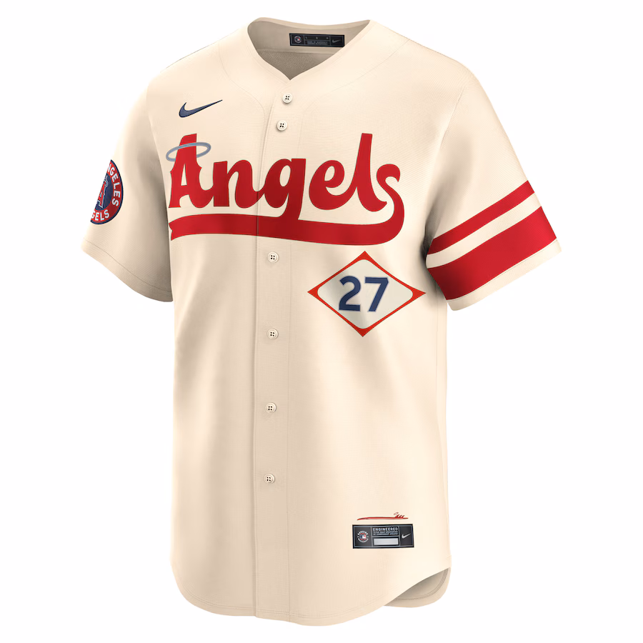 Mike Trout Los Angeles Angels Nike City Connect Limited Jersey - Natural - myjerseyhub