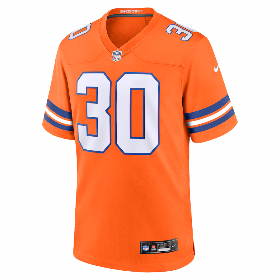 Terrell Davis Denver Broncos Nike Retired Player Alternate Game Jersey - Orange - myjerseyhub