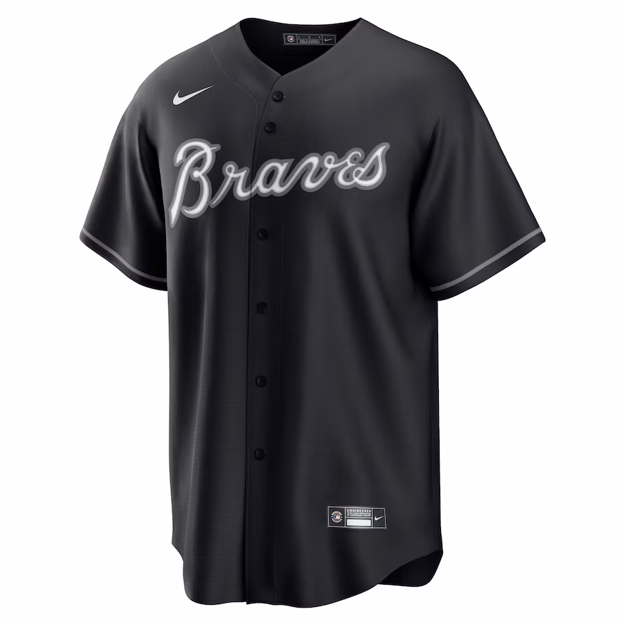 Ronald Acuña Jr. Atlanta Braves Nike Official Replica Player Jersey - Black - myjerseyhub