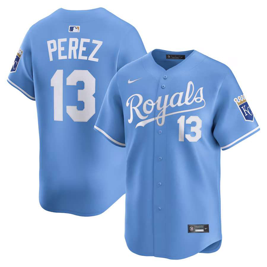 Salvador Perez Kansas City Royals Nike Alternate Limited Player Jersey - Light Blue - myjerseyhub