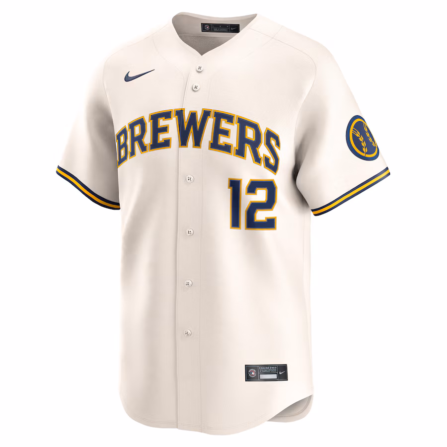 Rhys Hoskins Milwaukee Brewers Nike Home Limited Player Jersey - Cream - myjerseyhub