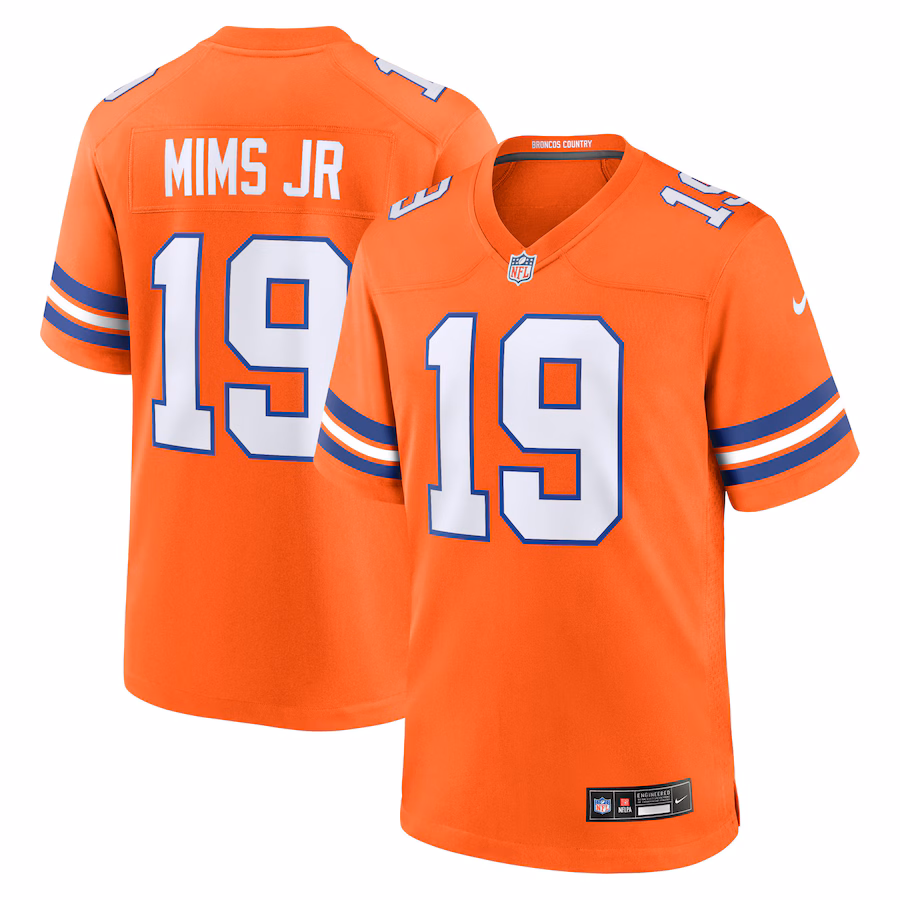 Marvin Mims Jr Denver Broncos Nike Mile High Collection 1977 Throwback Player Game Jersey - Orange - myjerseyhub