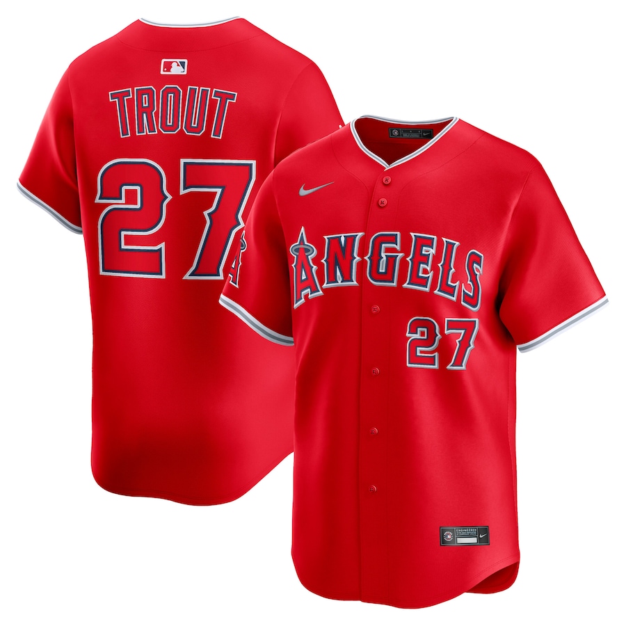 Mike Trout Los Angeles Angels Nike Alternate Limited Player Jersey - Red - myjerseyhub