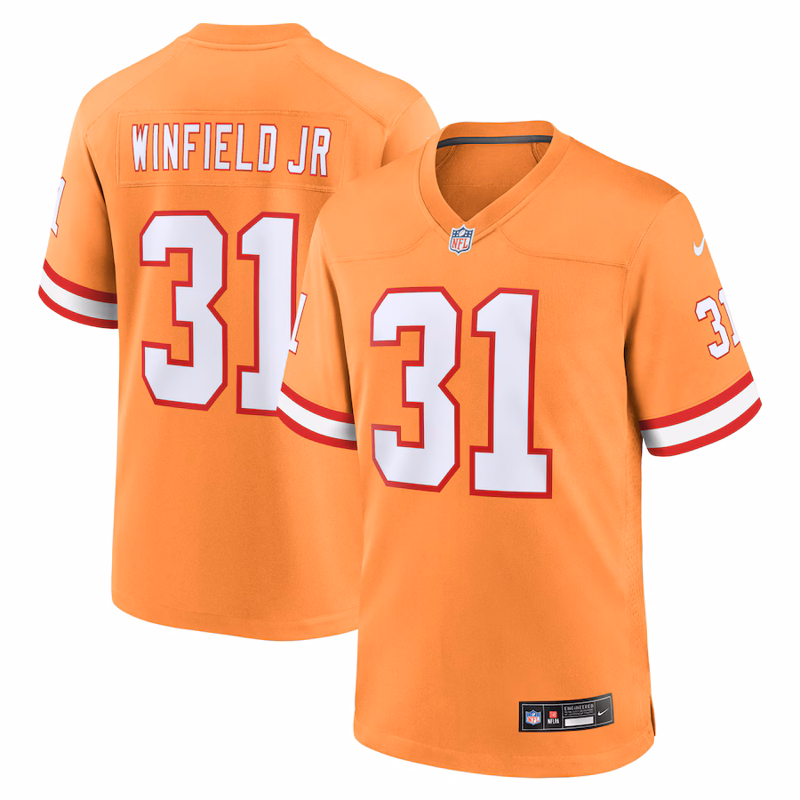 Antoine Winfield Jr. Tampa Bay Buccaneers Nike Throwback Game Jersey - Orange - myjerseyhub