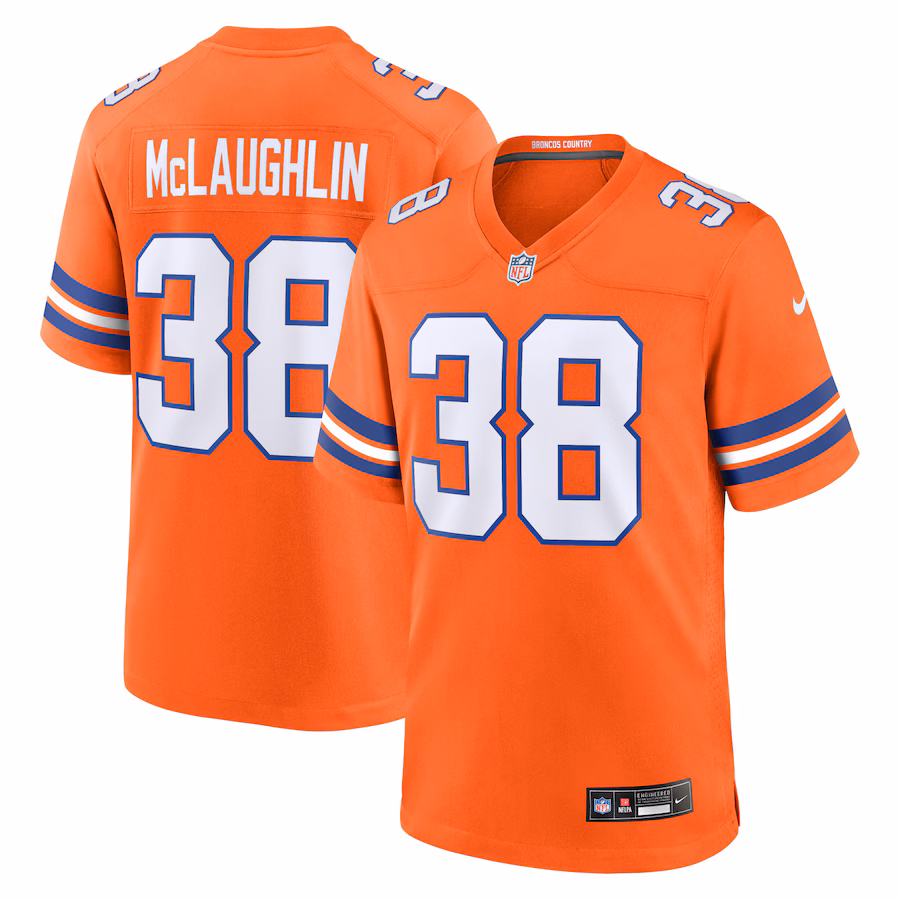 Jaleel McLaughlin Denver Broncos Nike Mile High Collection 1977 Throwback Player Game Jersey - Orange - myjerseyhub