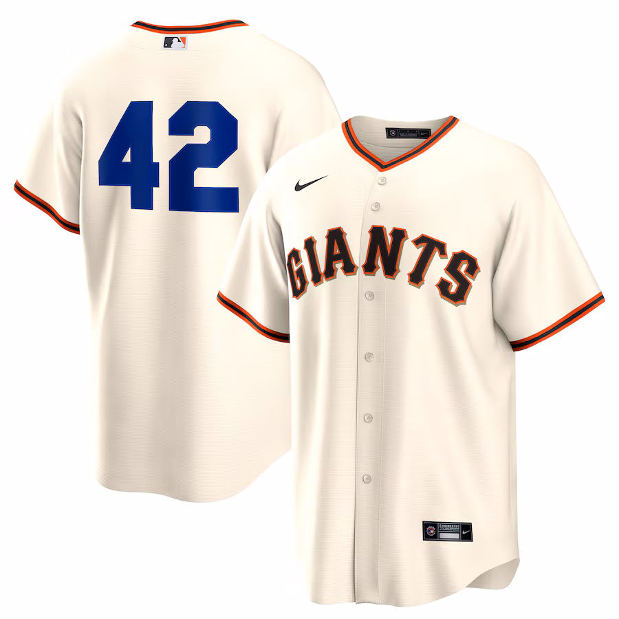 San Francisco Giants Nike Home 2025 Jackie Robinson Day Replica Jersey - Cream - myjerseyhub