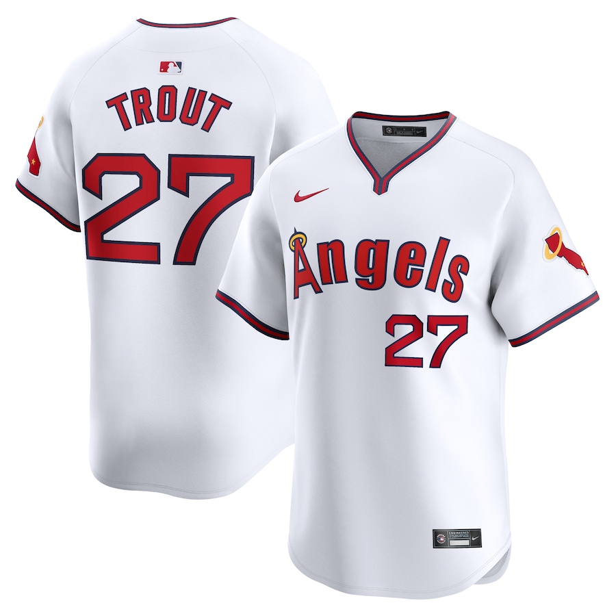 Mike Trout Los Angeles Angels Nike Alternate Limited Player Jersey – White - myjerseyhub