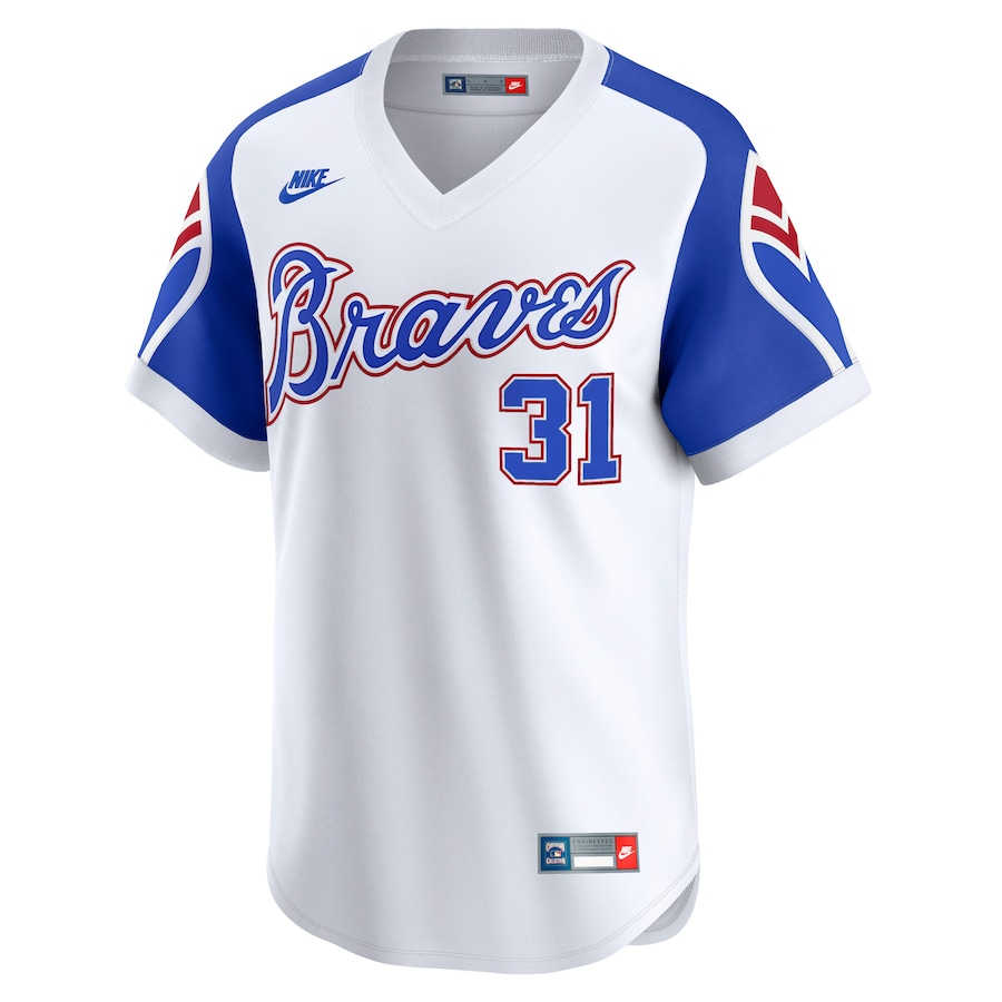 Greg Maddux Atlanta Braves Nike Throwback Cooperstown Collection Limited Jersey - White - myjerseyhub