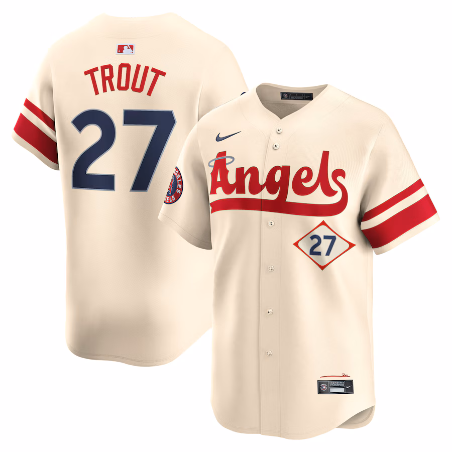 Mike Trout Los Angeles Angels Nike City Connect Limited Jersey - Natural - myjerseyhub