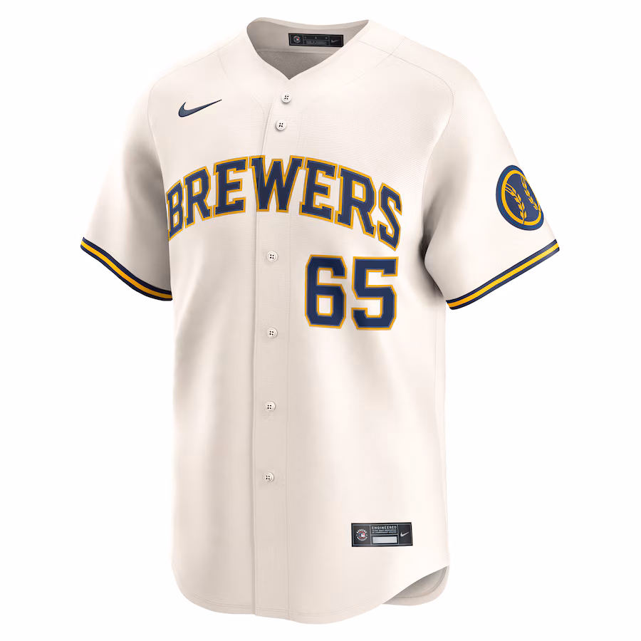 Nestor Cortes Milwaukee Brewers Nike Home Limited Player Jersey - Cream - myjerseyhub