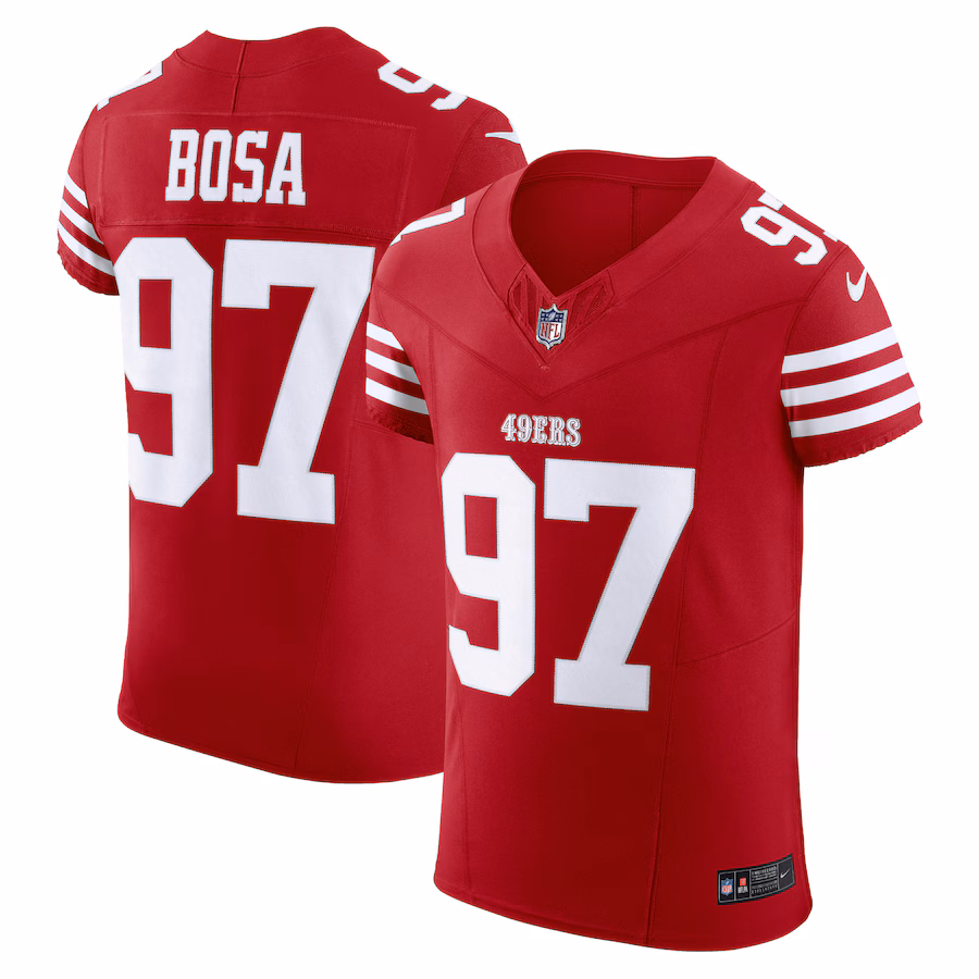 Nick Bosa San Francisco 49ers Nike Vapor F.U.S.E. Elite Jersey - Scarlet - myjerseyhub