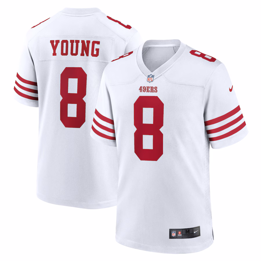 Steve Young San Francisco 49ers Nike Retired Game Player Jersey - White - myjerseyhub