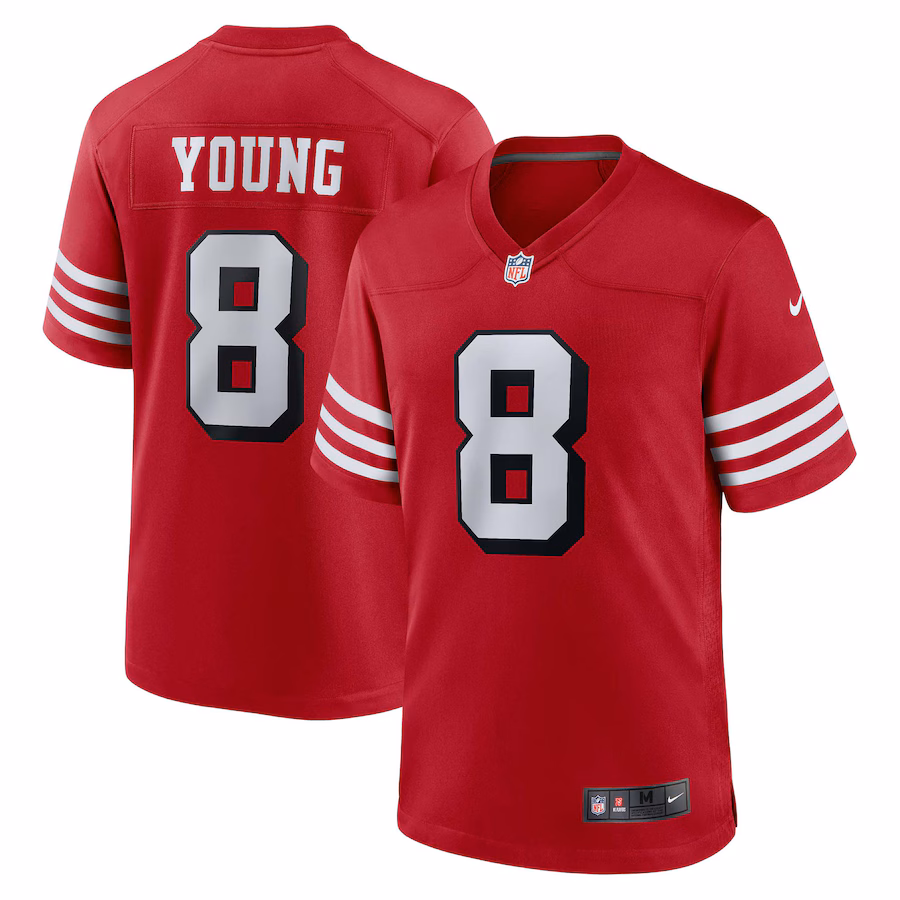 Steve Young San Francisco 49ers Nike Retired Player Alternate Game Jersey - Scarlet - myjerseyhub