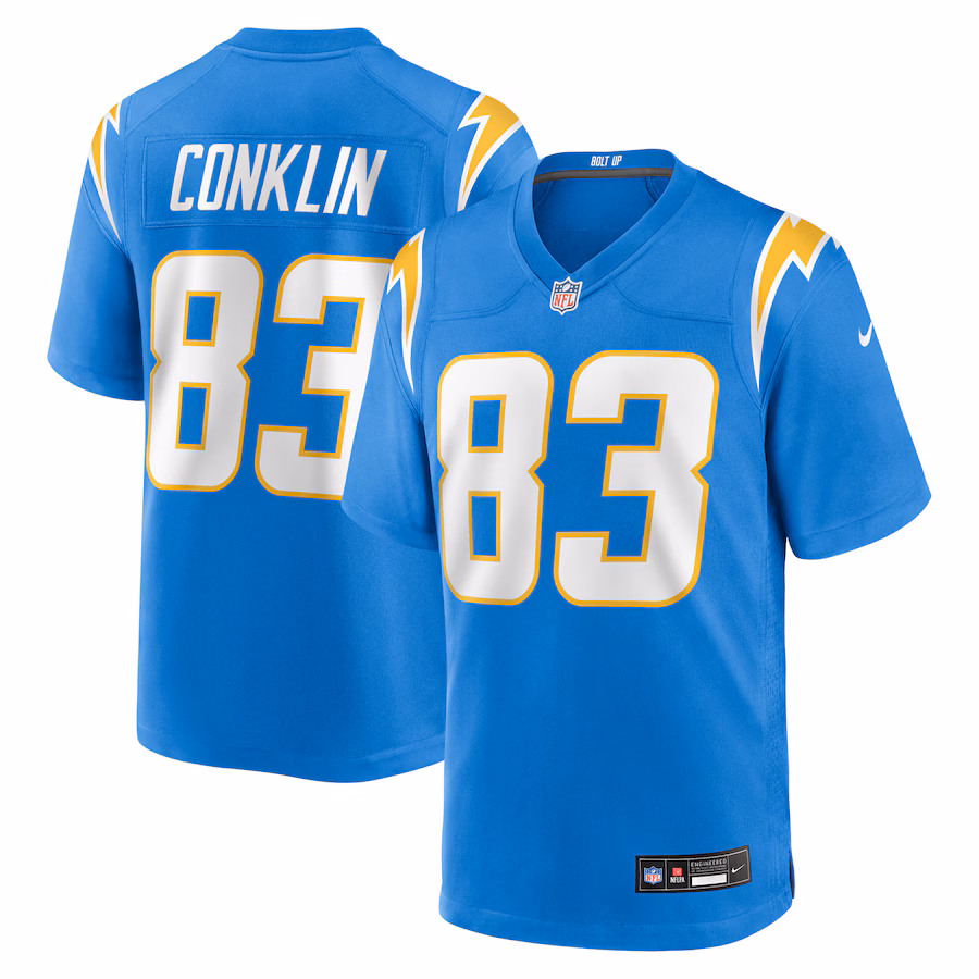 Tyler Conklin Los Angeles Chargers Nike Team Game Jersey - Powder Blue - myjerseyhub