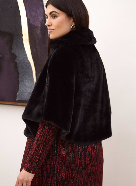 Short Faux Fur Cape