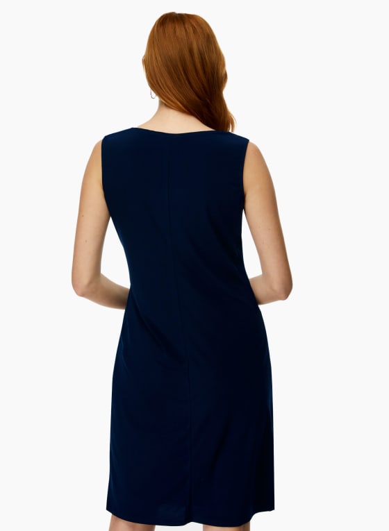 Geometric Print Jacket, Dress & Necklace Set