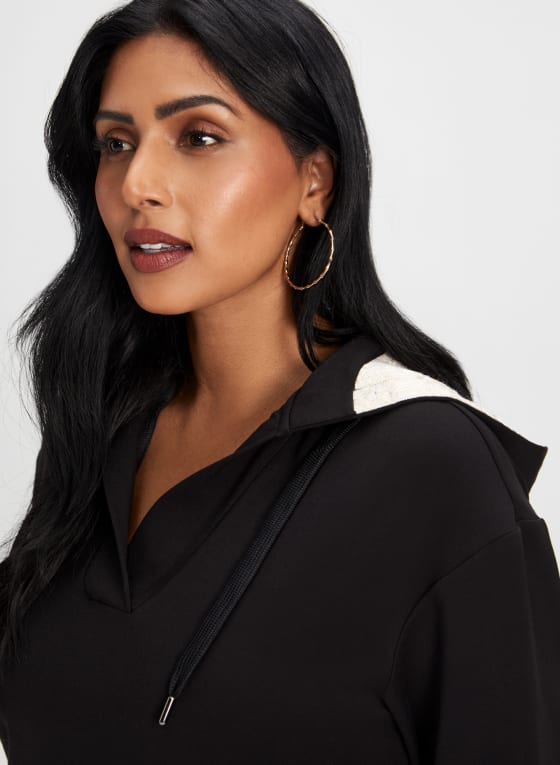 Cuff Detail Hooded Tunic