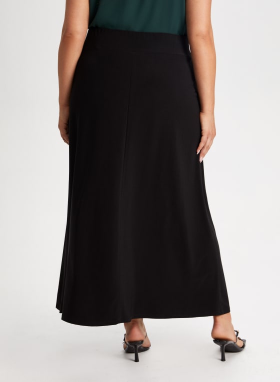 Pull-On Button Detail Skirt