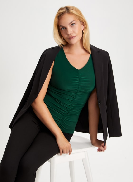 Ruched Sleeveless Top
