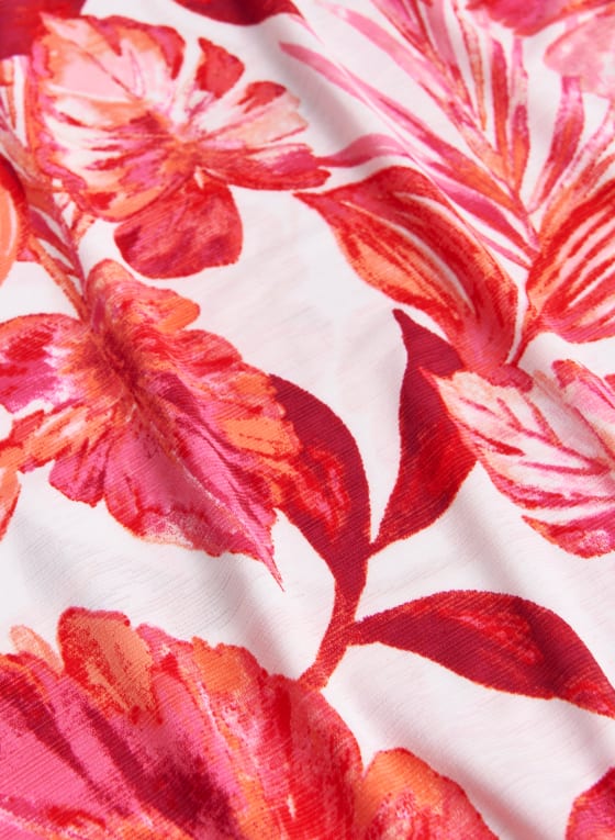 Leaf Print Sleeveless Top