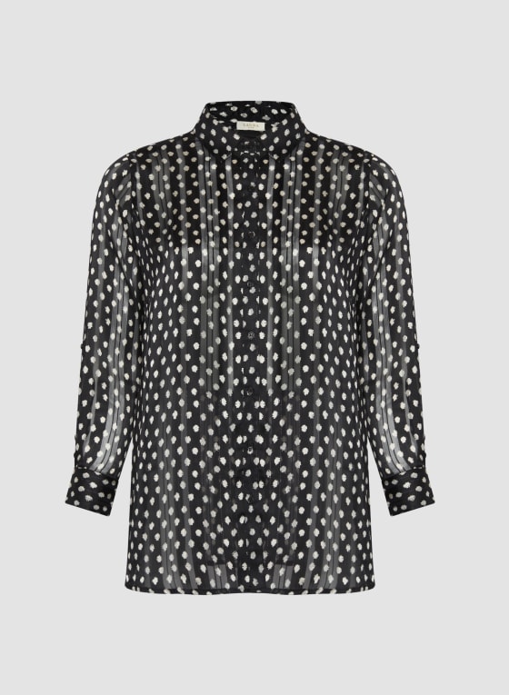 Button Down Dot Motif Tunic