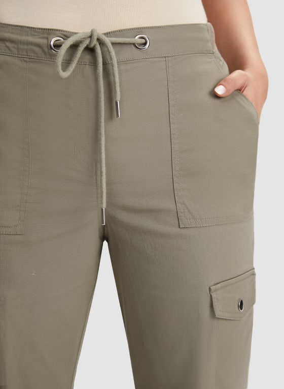Cotton Capri Cargo Pants