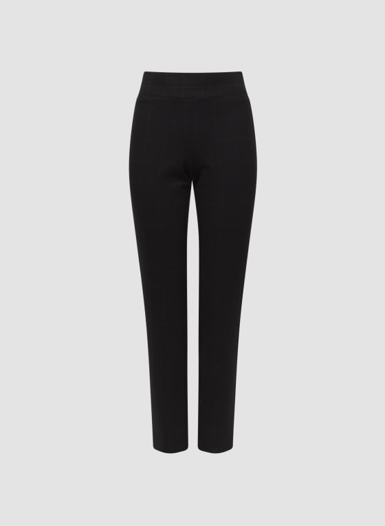 Checkered Print Pull-On Pants