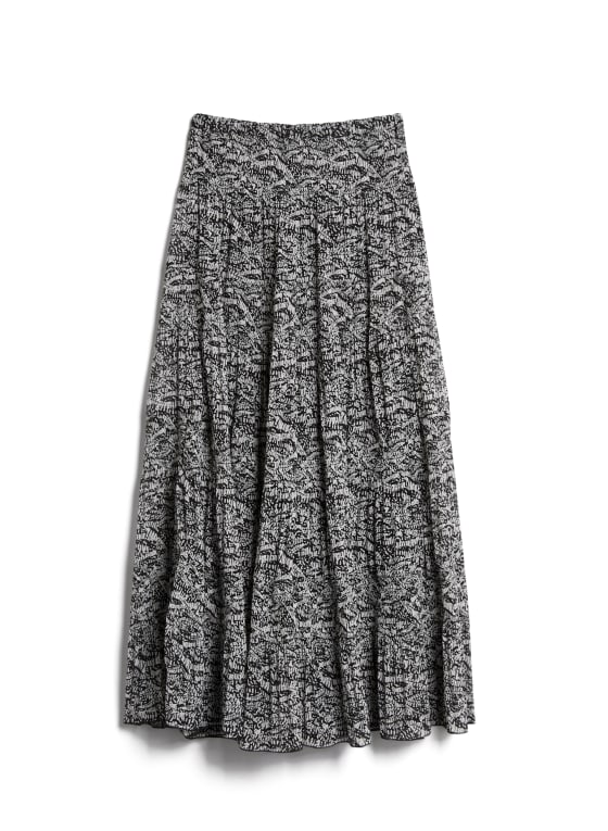 Abstract Print Maxi Skirt