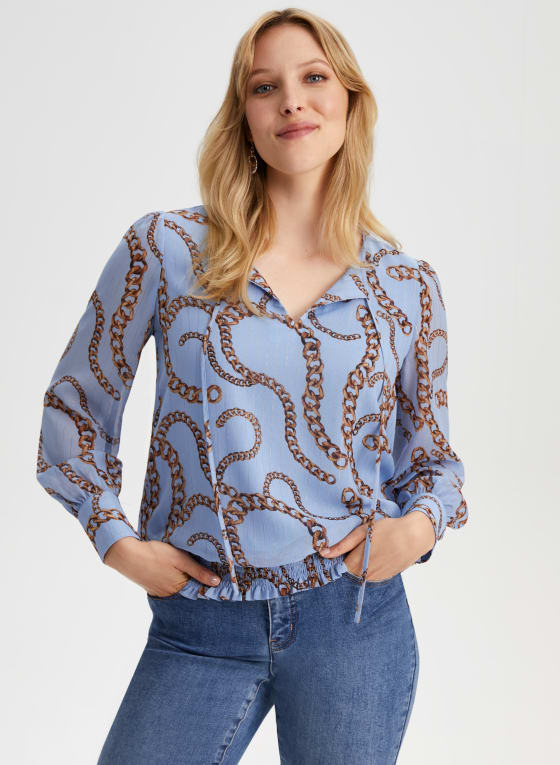 Chain Print Blouse