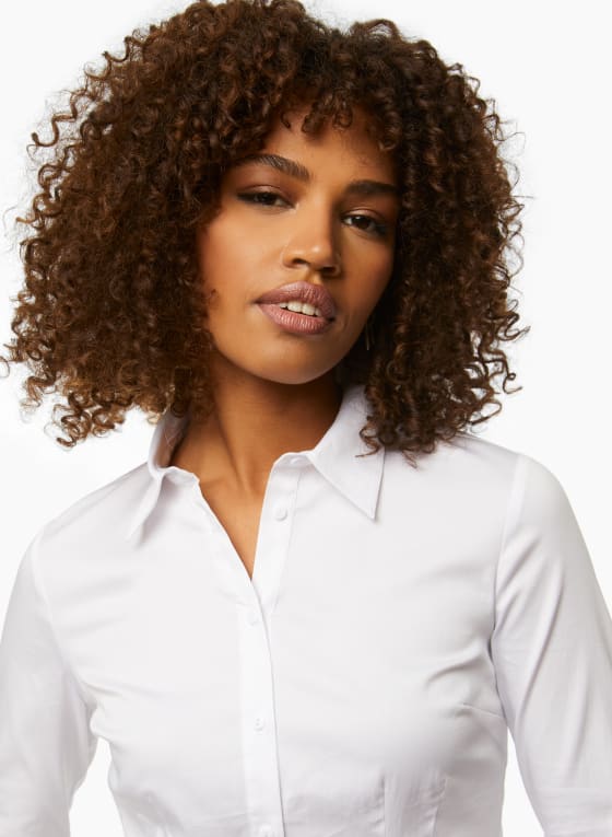 Dart Detail Button-Up Blouse