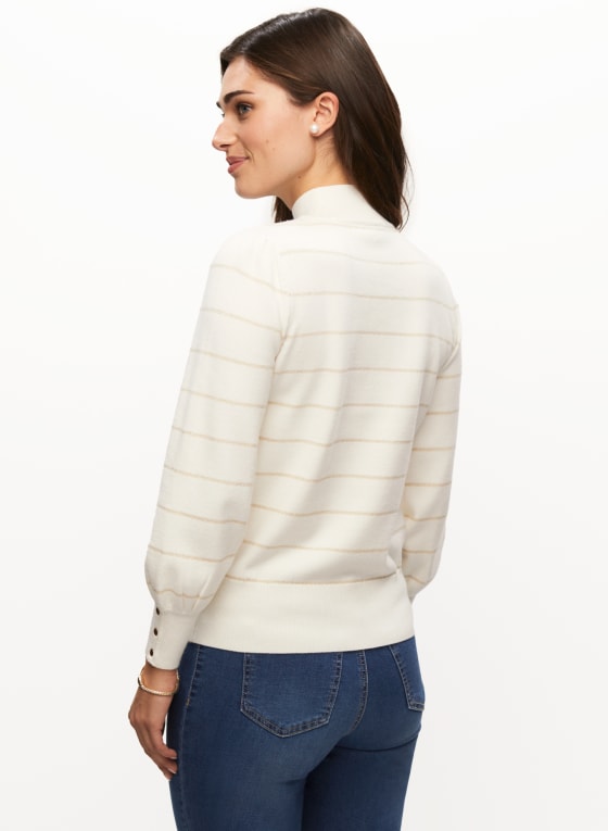 Metallic Stripe Detail Sweater