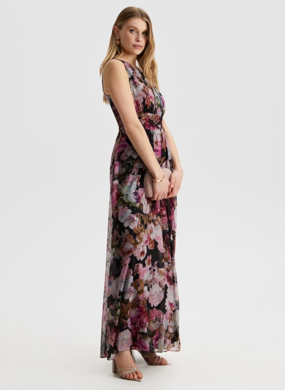 Floral Print Halter Neck Dress