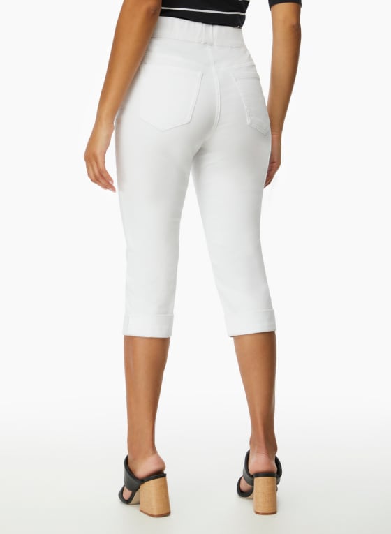 Pull-On Denim Capris
