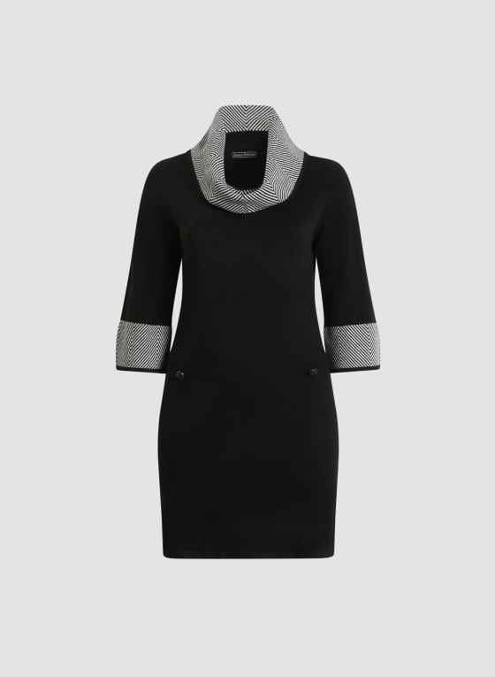 Cowl Neck Sweater Dress