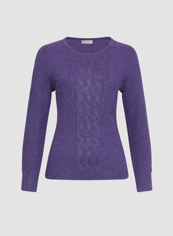 Ribbed & Cable Knit Sweater