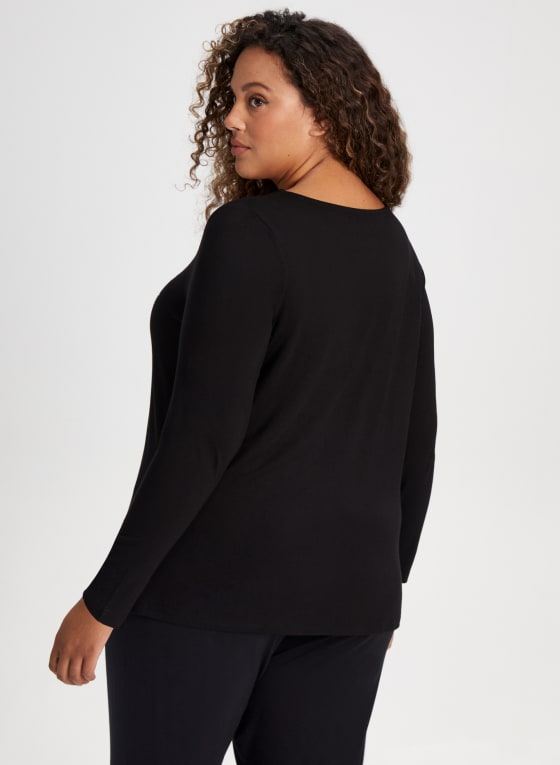 Striped Animal Motif Tee