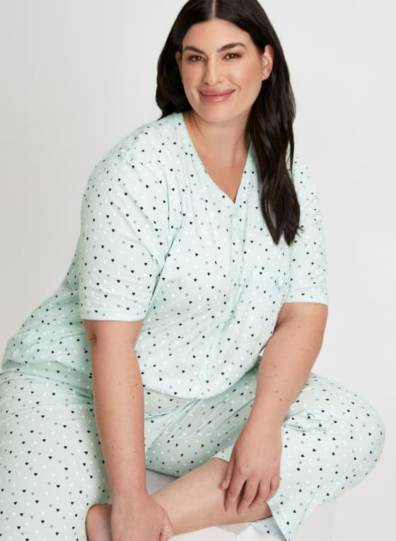 Heart Print Pyjama Set