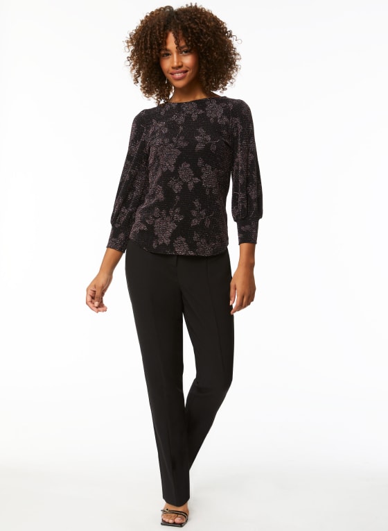 Floral Print Puff Sleeve Top