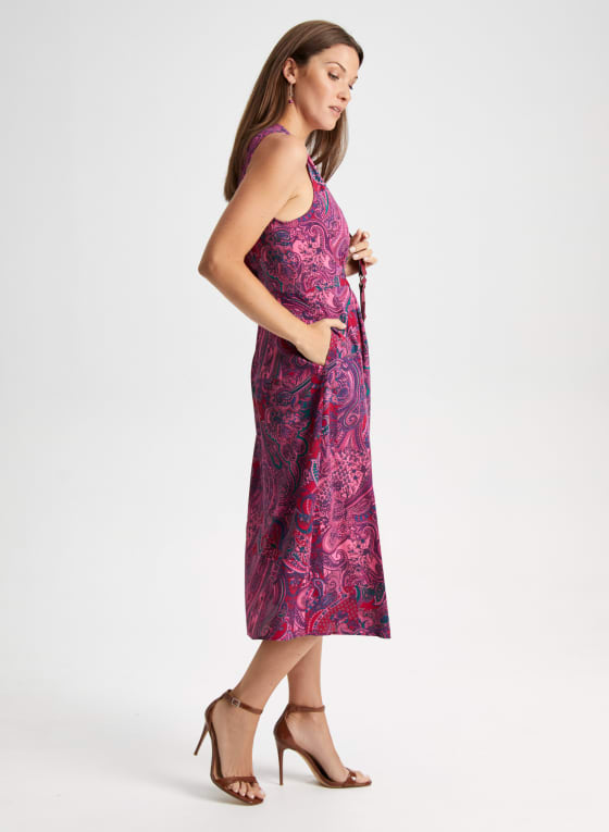 Paisley Print Midi Day Dress