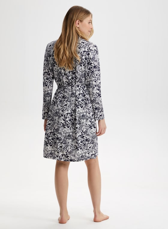 Floral Robe & Sleepshirt Pyjama Set