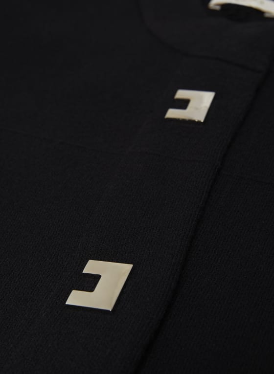 Mock Neck Button Front Cardigan