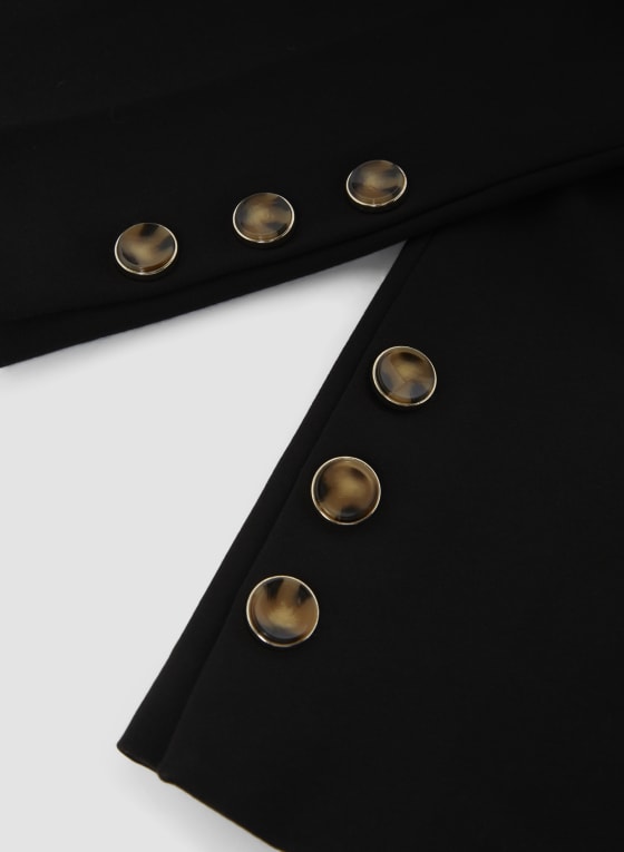 Pull-On Button Detail Pants