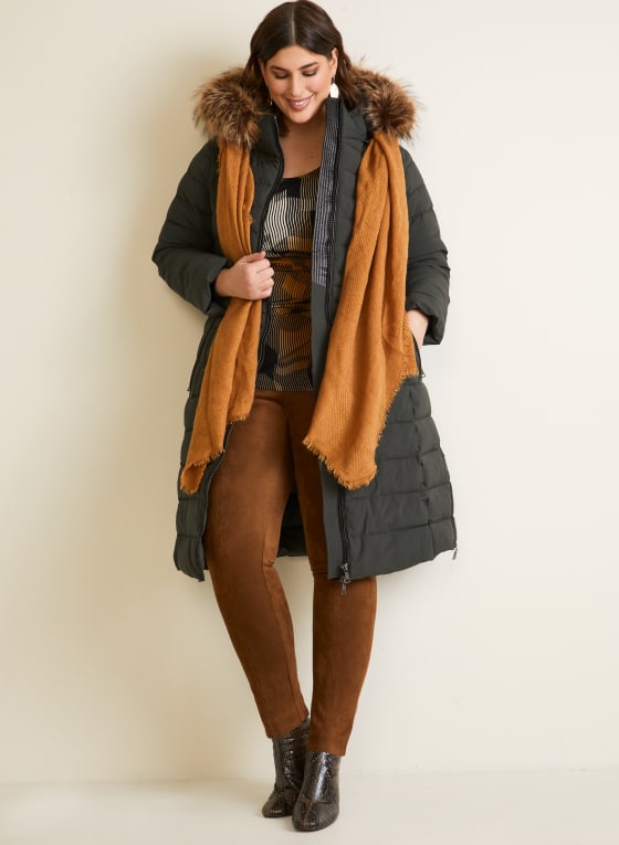 Stretch Vegan Down Quilted Coat