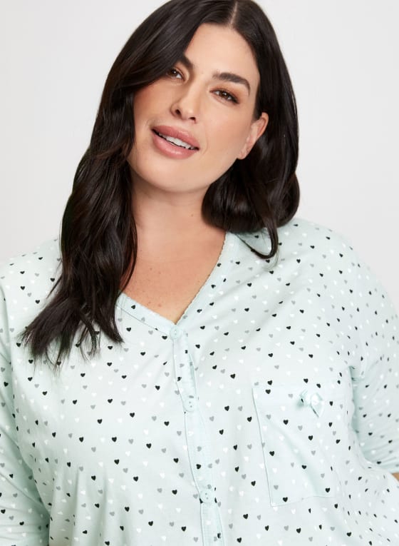 Heart Print Pyjama Set