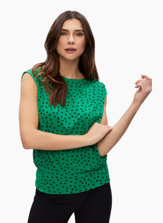 Polka Dot Print Top