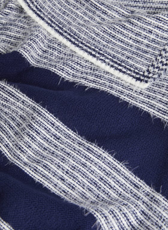 Striped Fuzzy Knit Sweater