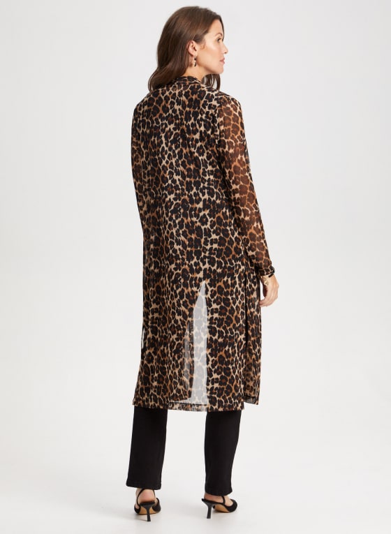 Animal Print Open Front Top