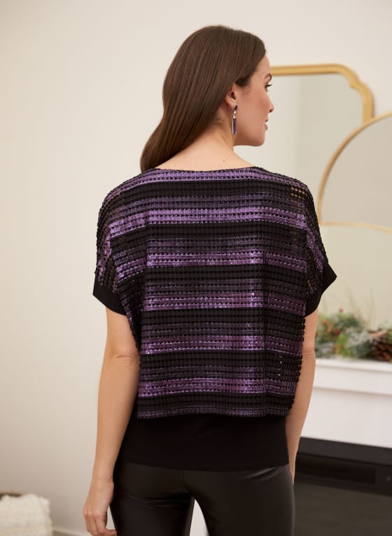 3/4 Sleeve Layered Crochet Top