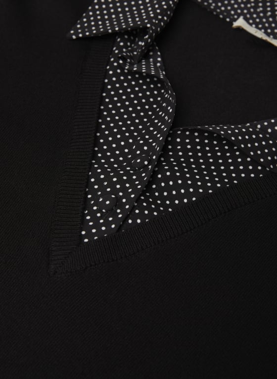 Dot Motif Fooler Sweater