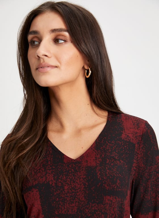 Abstract Geometric Print Top